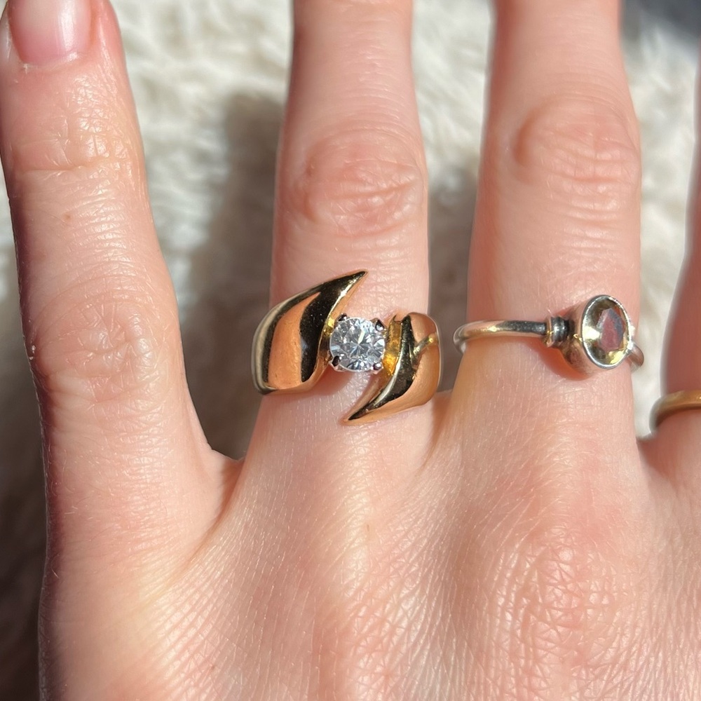 Vintage 18K Gold Plated Vargas Ring